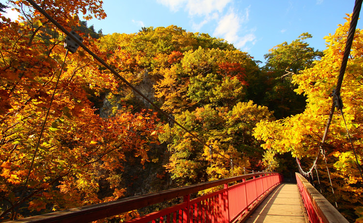 定山渓温泉の紅葉