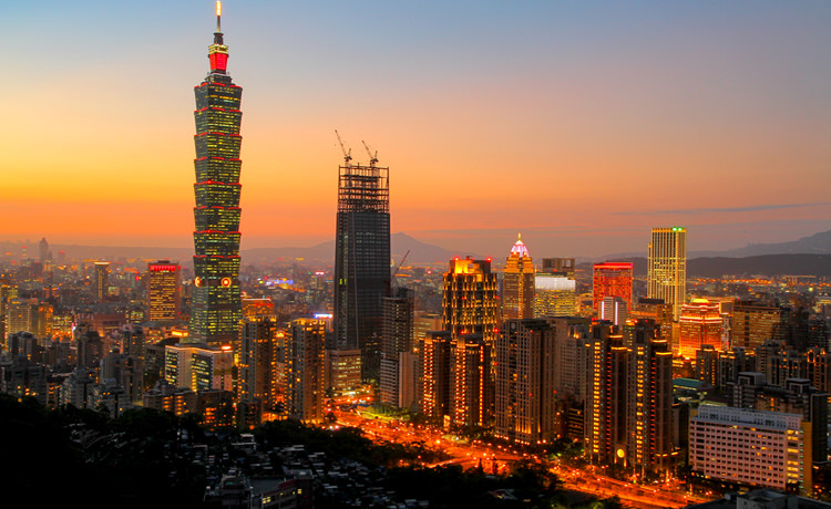 TAIPEI101展望台で夜景を見る