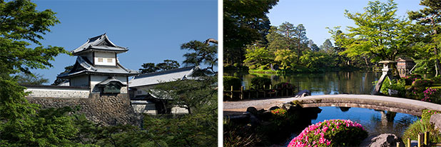 金沢城と兼六園（写真提供：金沢市）